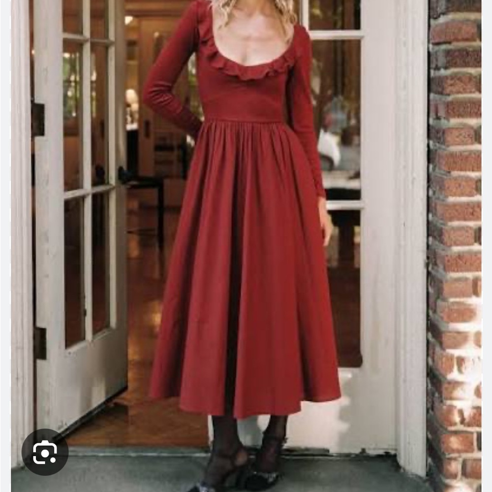 Christy Dawn - The Marion Dress | Red Dahlia - large - Picture 7 of 7